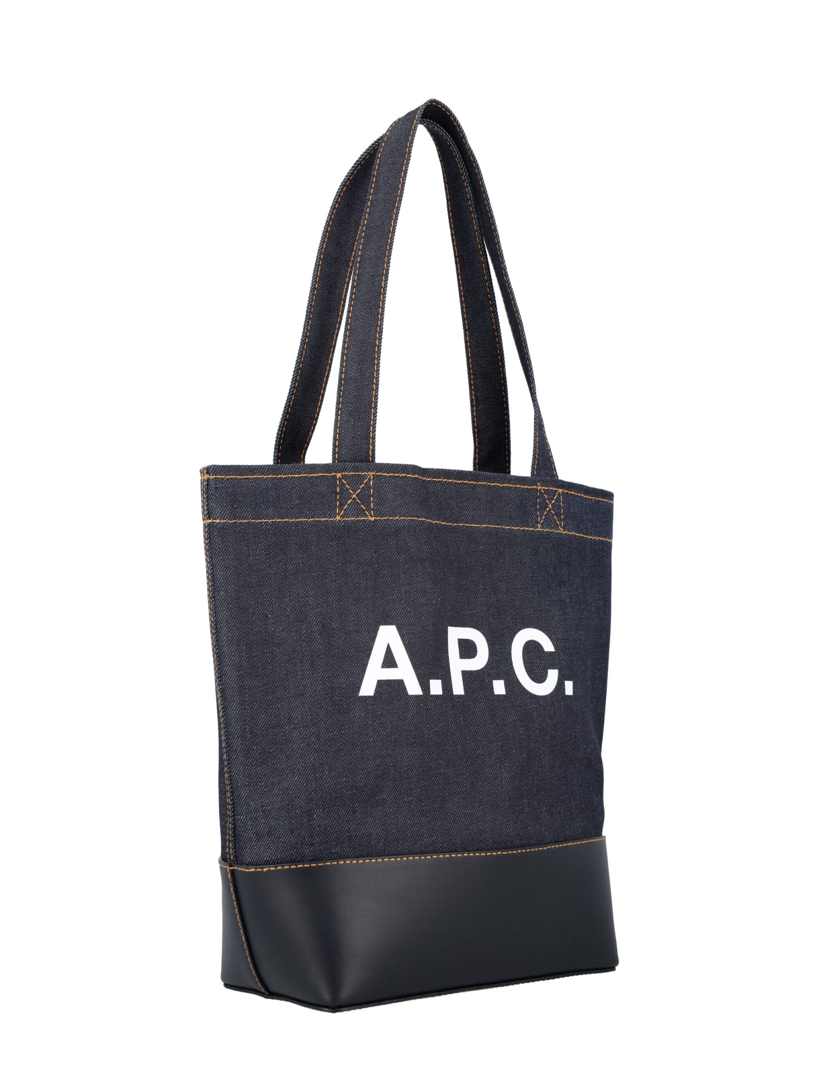 Shop Apc Axelle Small Tote Bag In Dark Navy