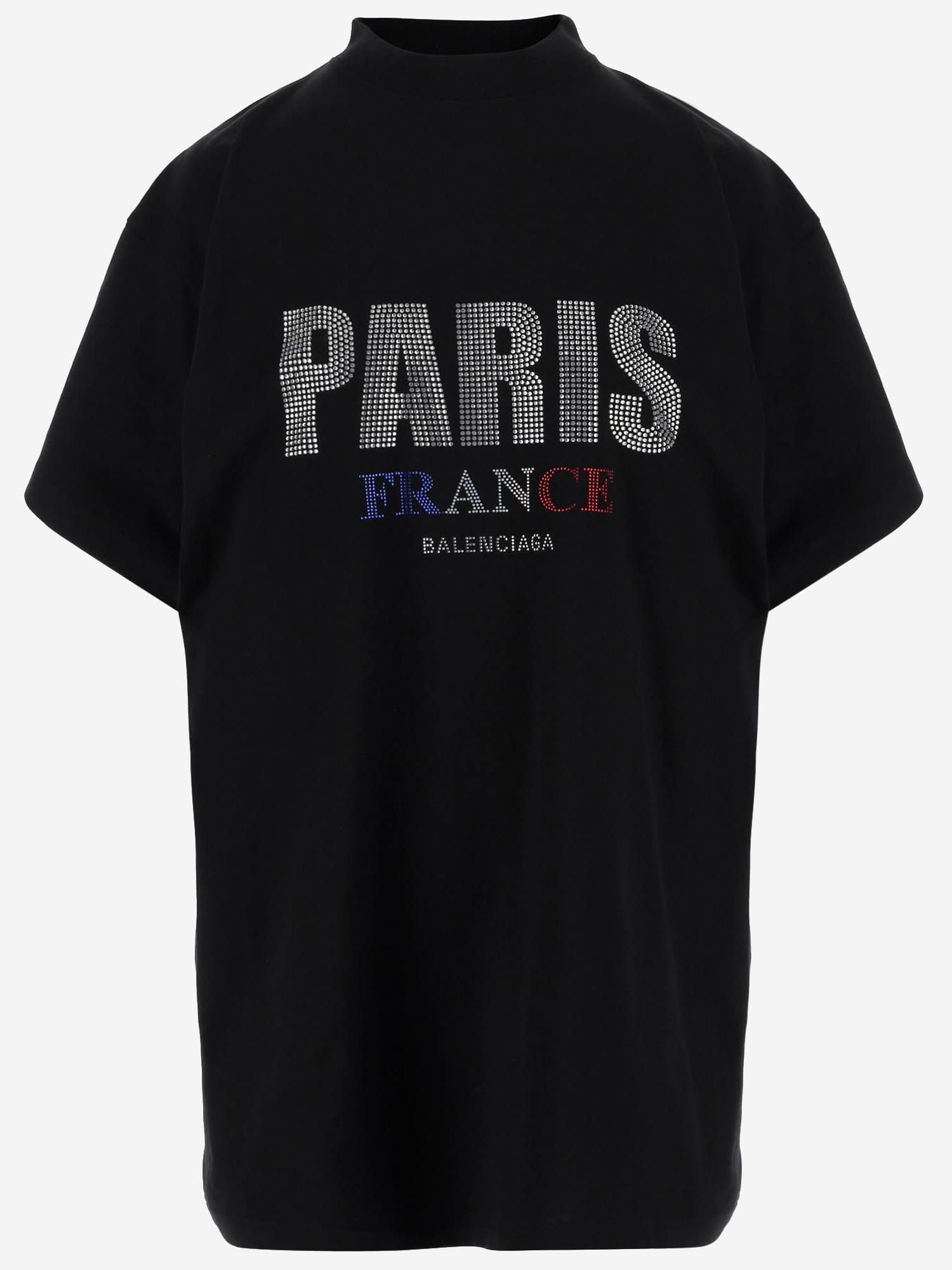 Paris Rhinestone Cotton T-shirt