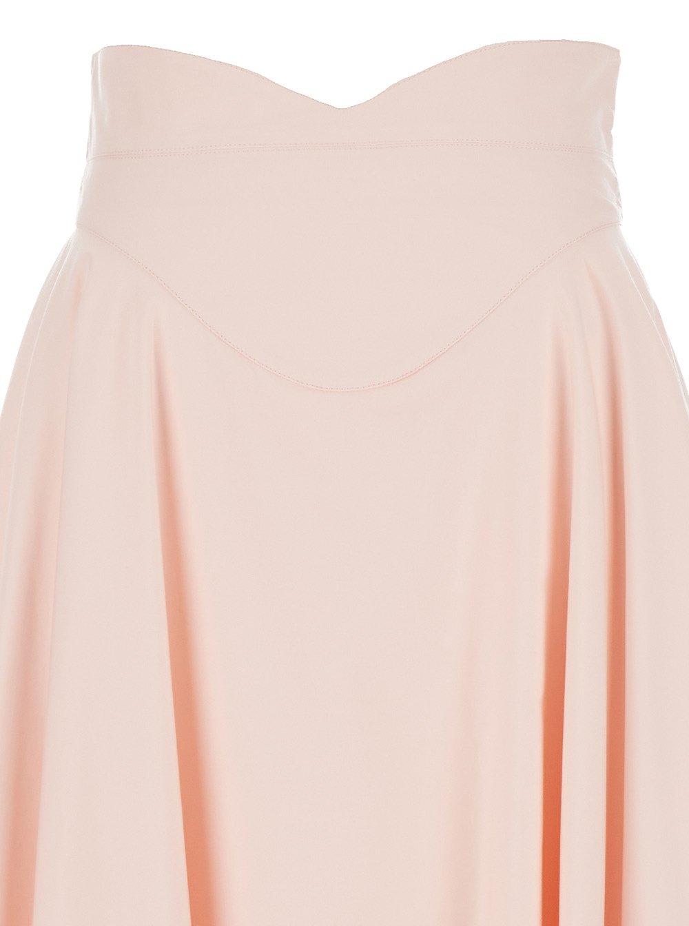 Shop Alexander Mcqueen Pleated A-line Poplin Skirt In Pink