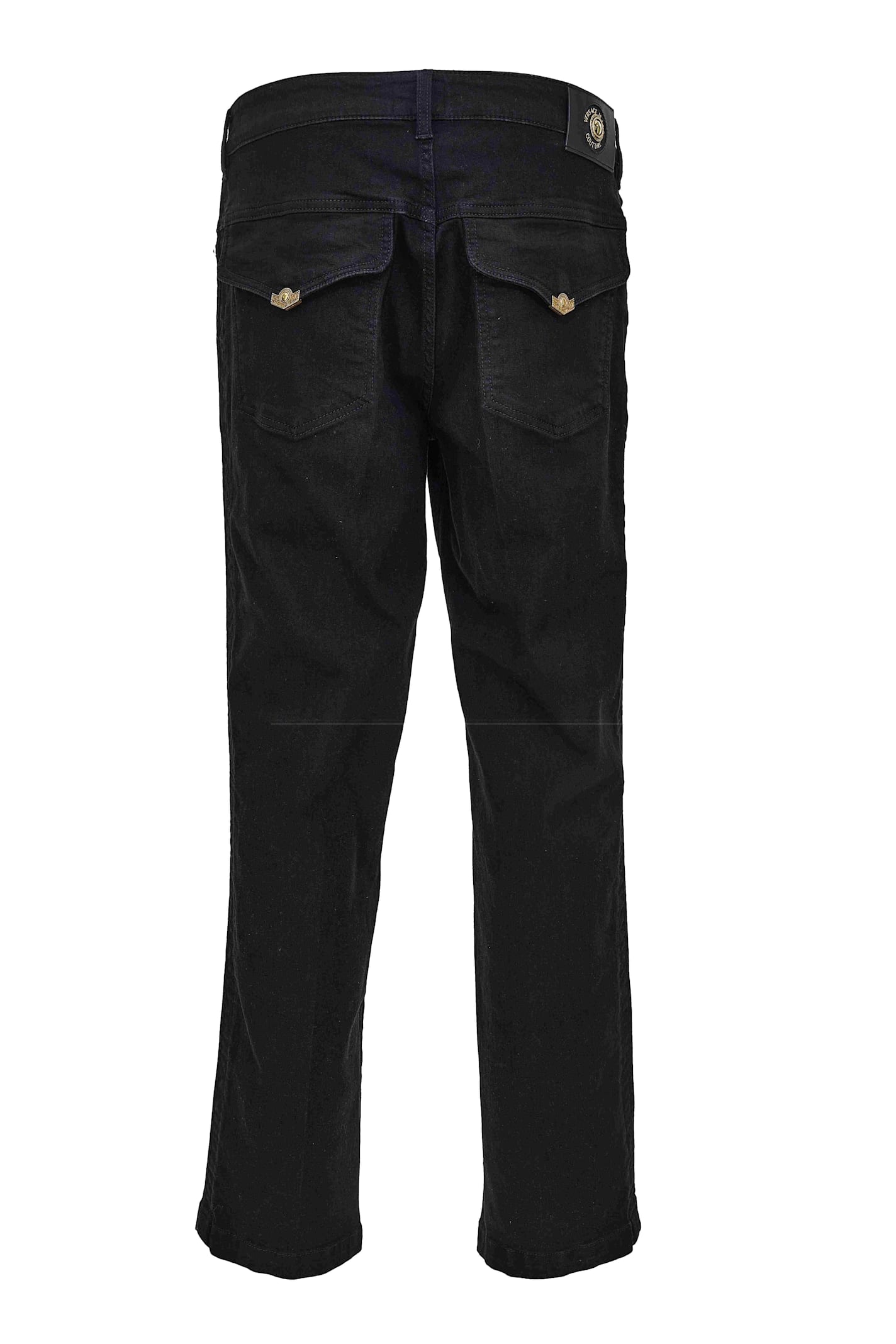 Shop Versace Jeans Couture 5 Pocket Pants In Black