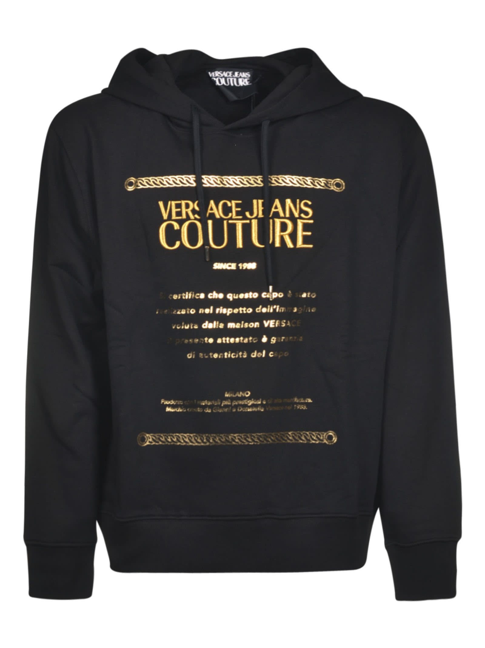 Click to view more detailed imagery on our partner's website Versace Jeans Couture Logo Embroidered Sweatshirt In Black