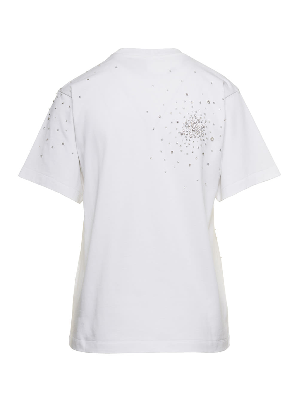 Shop Des Phemmes Splash Embroidery T Shirt In White