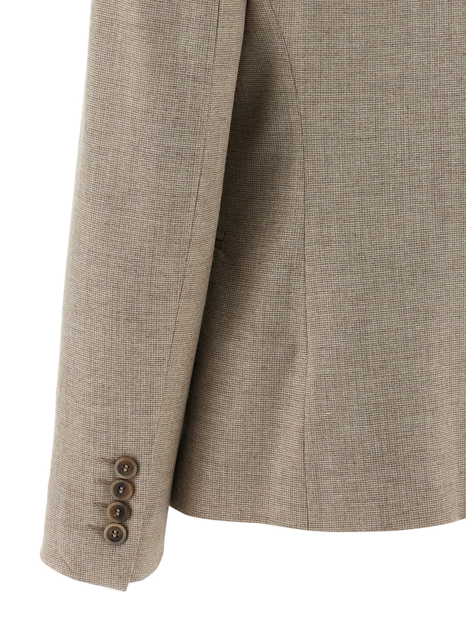 Peserico Double-breasted Blazer In Gray