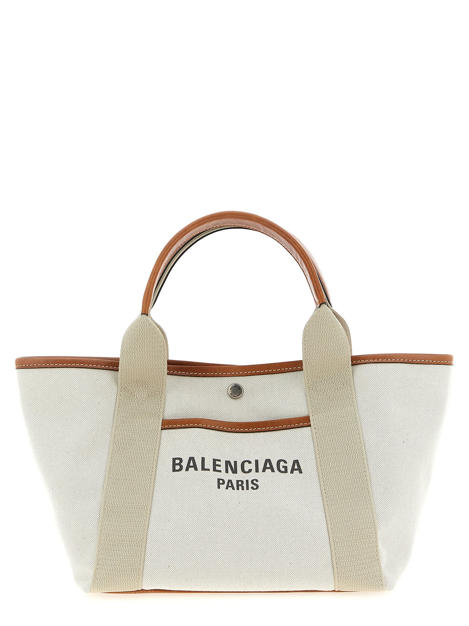 Balenciaga Small Biarritz Shopping Bag In Sand