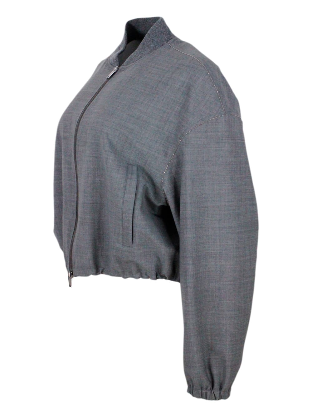 Fabiana Filippi Wool Blend Jacket In Grey