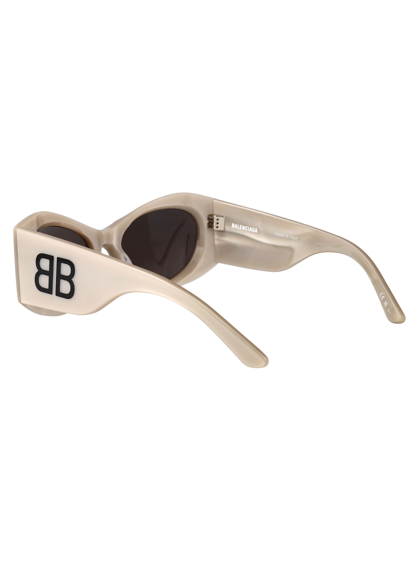 Balenciaga Black Acetate Sunglasses In Grey-grey-grey