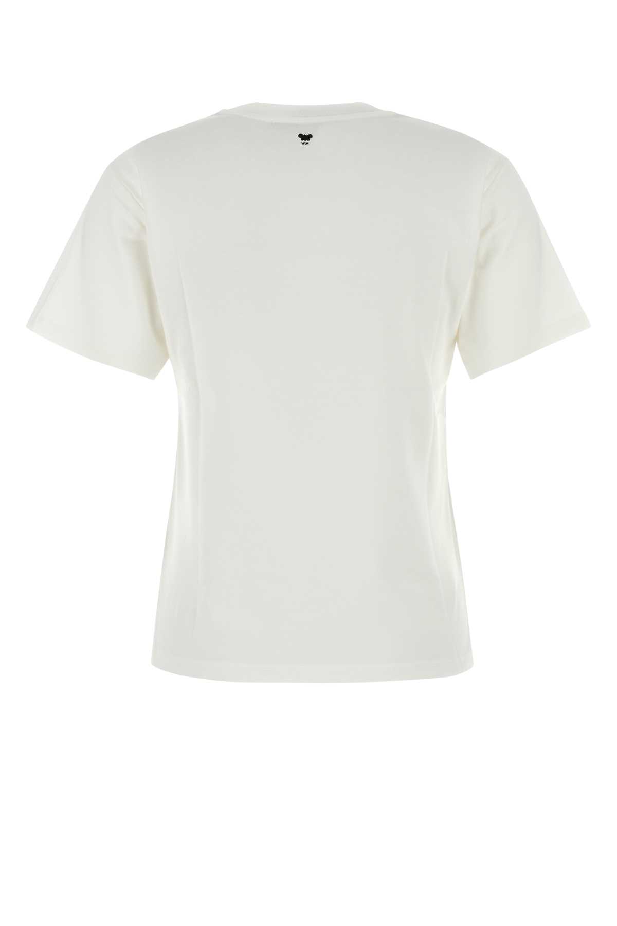 Weekend Max Mara Cabina T-shirt In White Jersey In Offwhitericamo