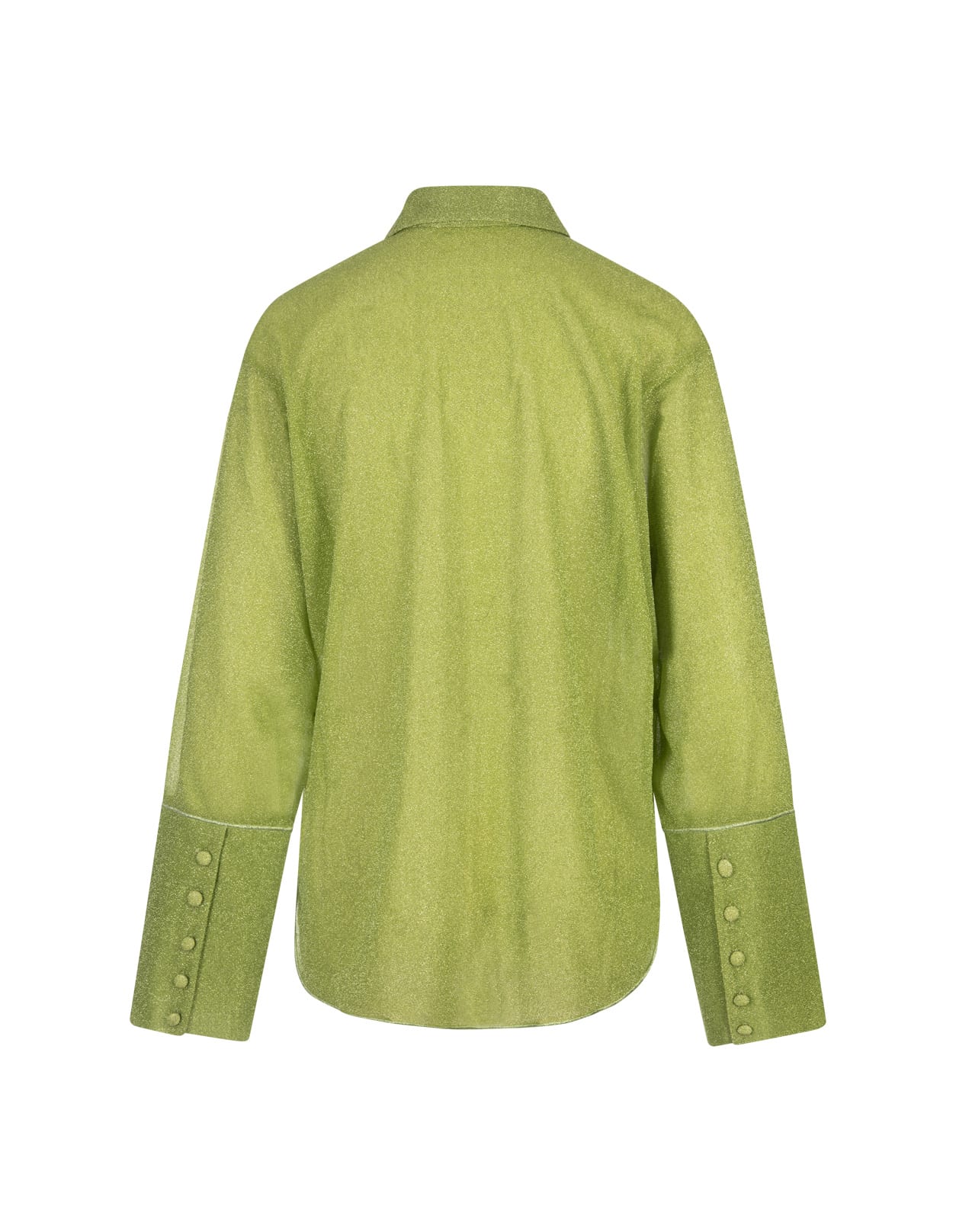 Shop Oseree Lime Lumiere Shirt In Green