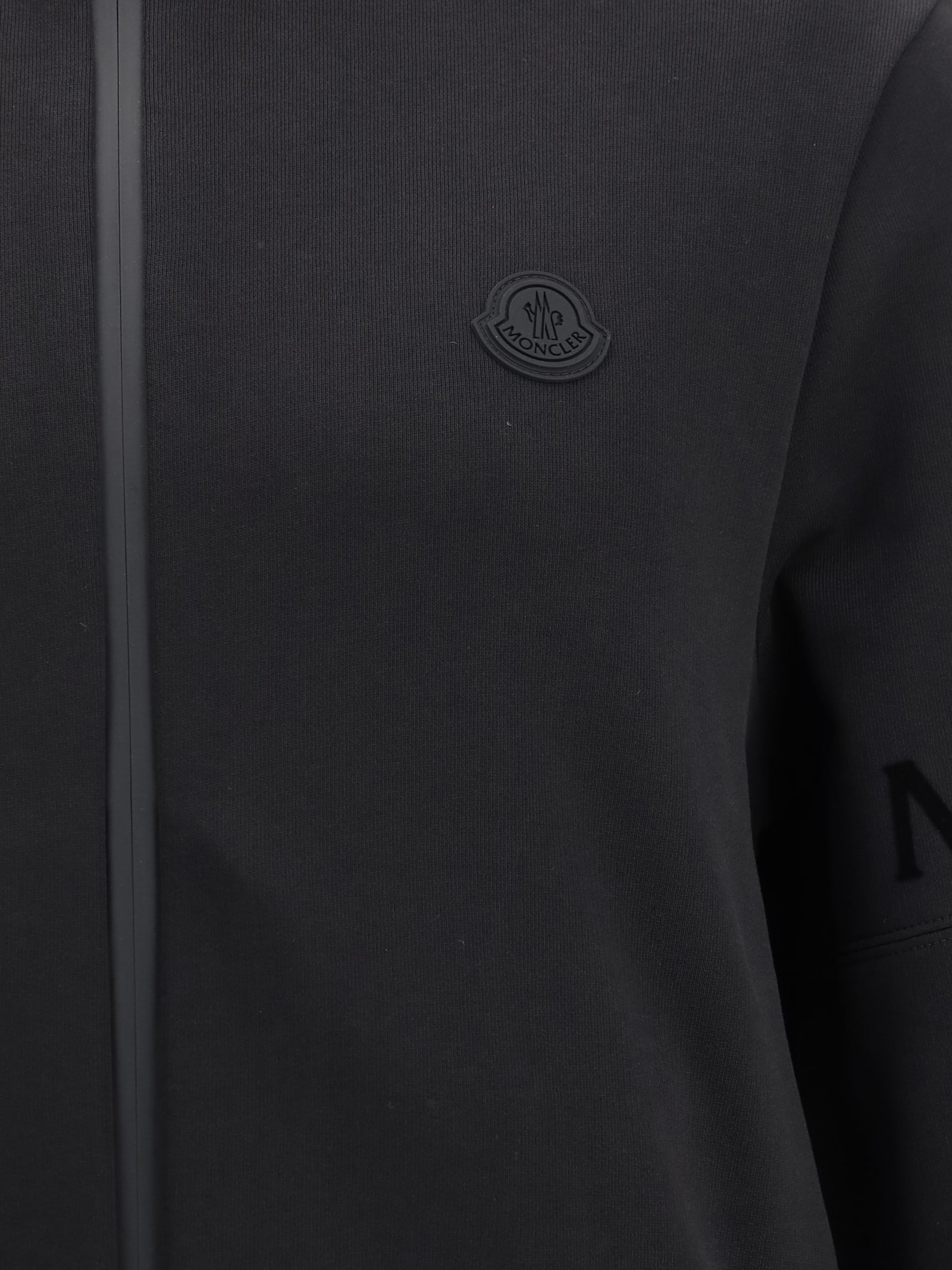 Moncler High Collar Long Sleeve Casual Jacket In Black