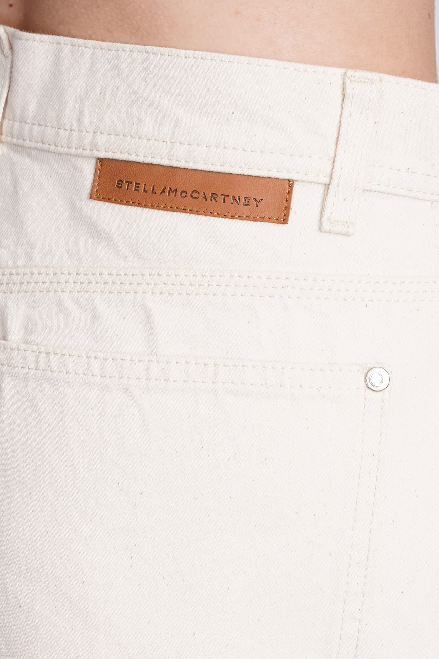 Shop Stella Mccartney Shorts In Beige Cotton