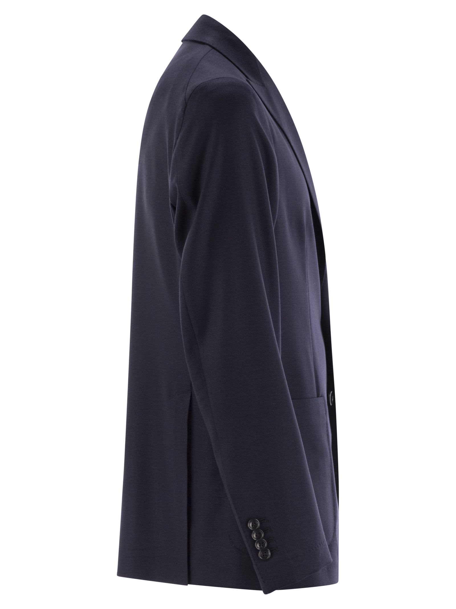 Tagliatore Single-breasted Wool-cashmere Blazer In Blue