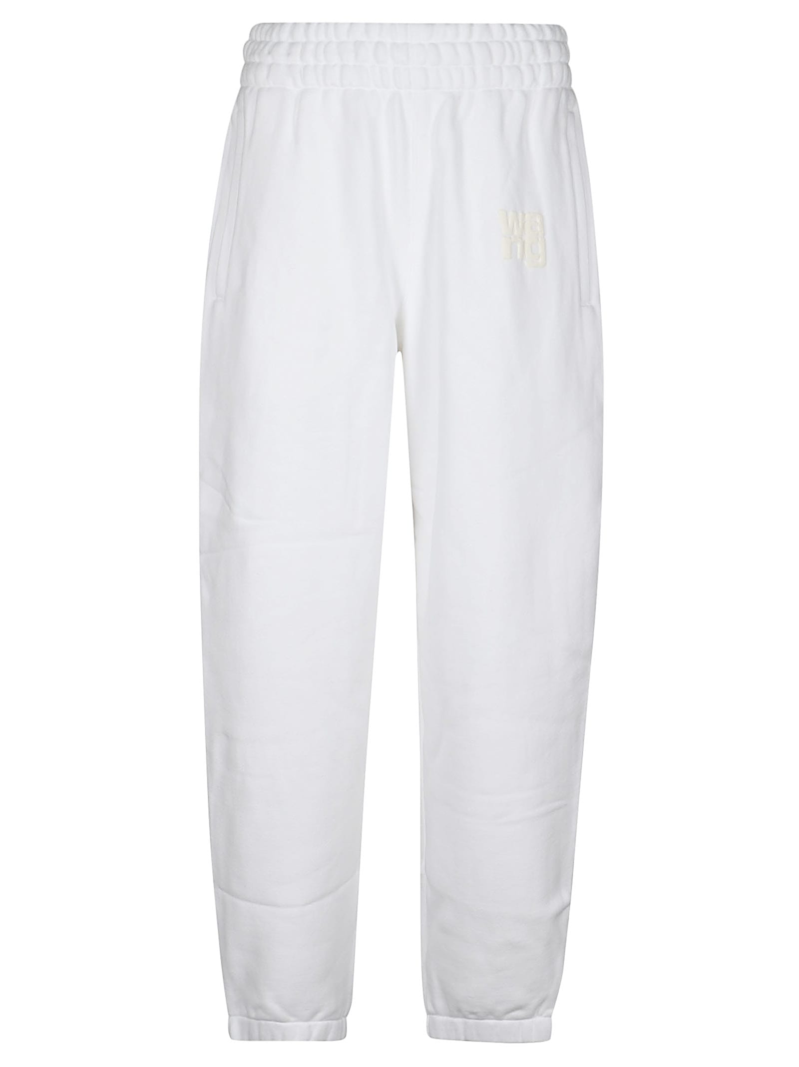 Shop Alexander Wang T Puff Paint Logo Esential Terry Classic Sweatpant In White