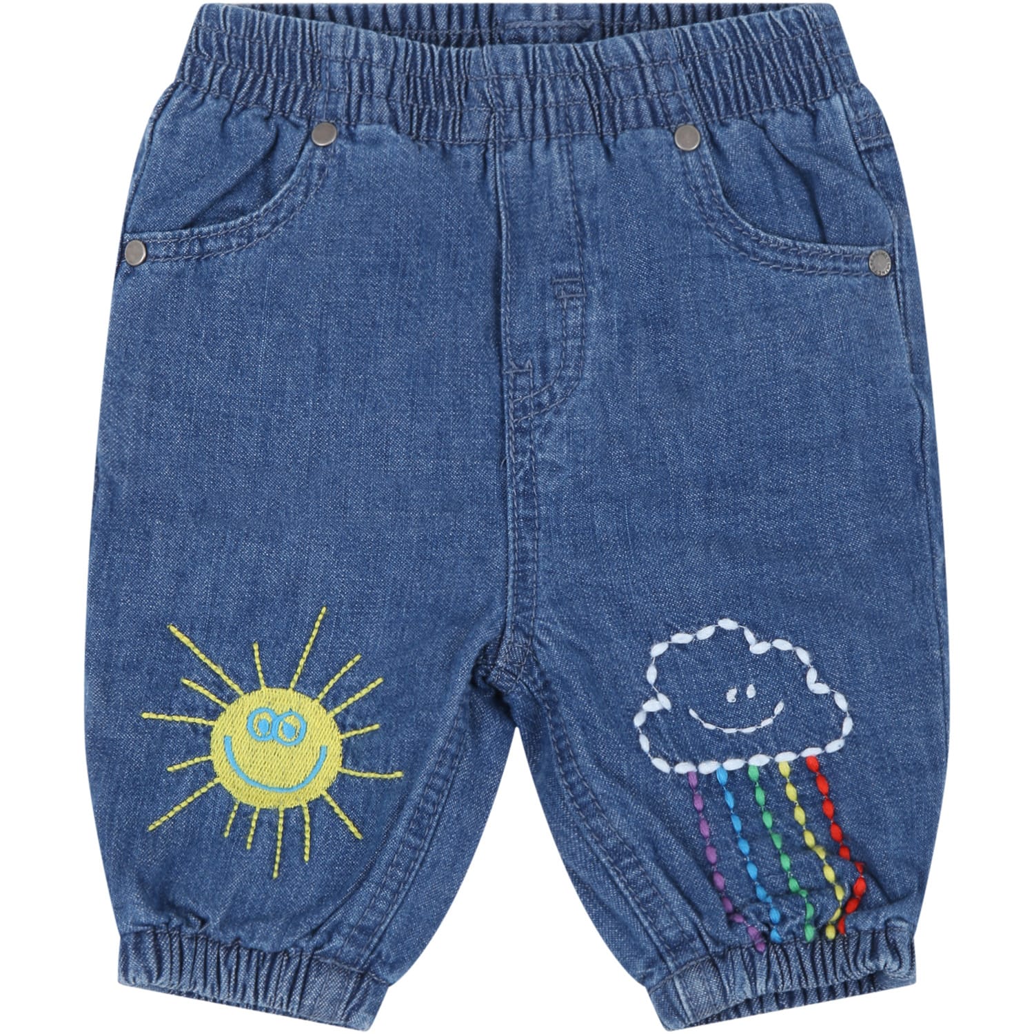 Stella McCartney Kids Blue Jeans For Babykids With Sun