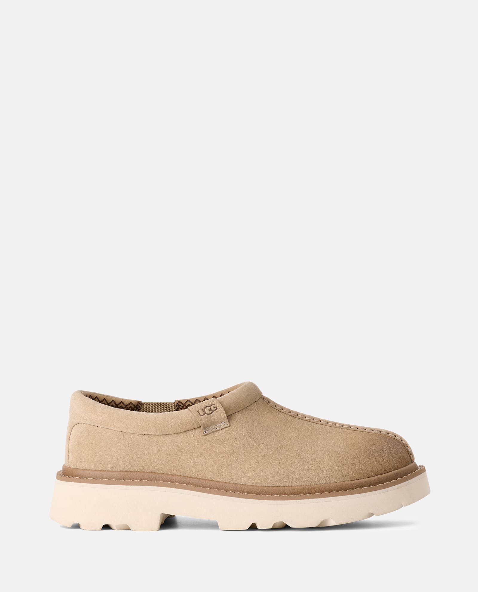 Ugg Suede Tasman Lug Slippers In Beige