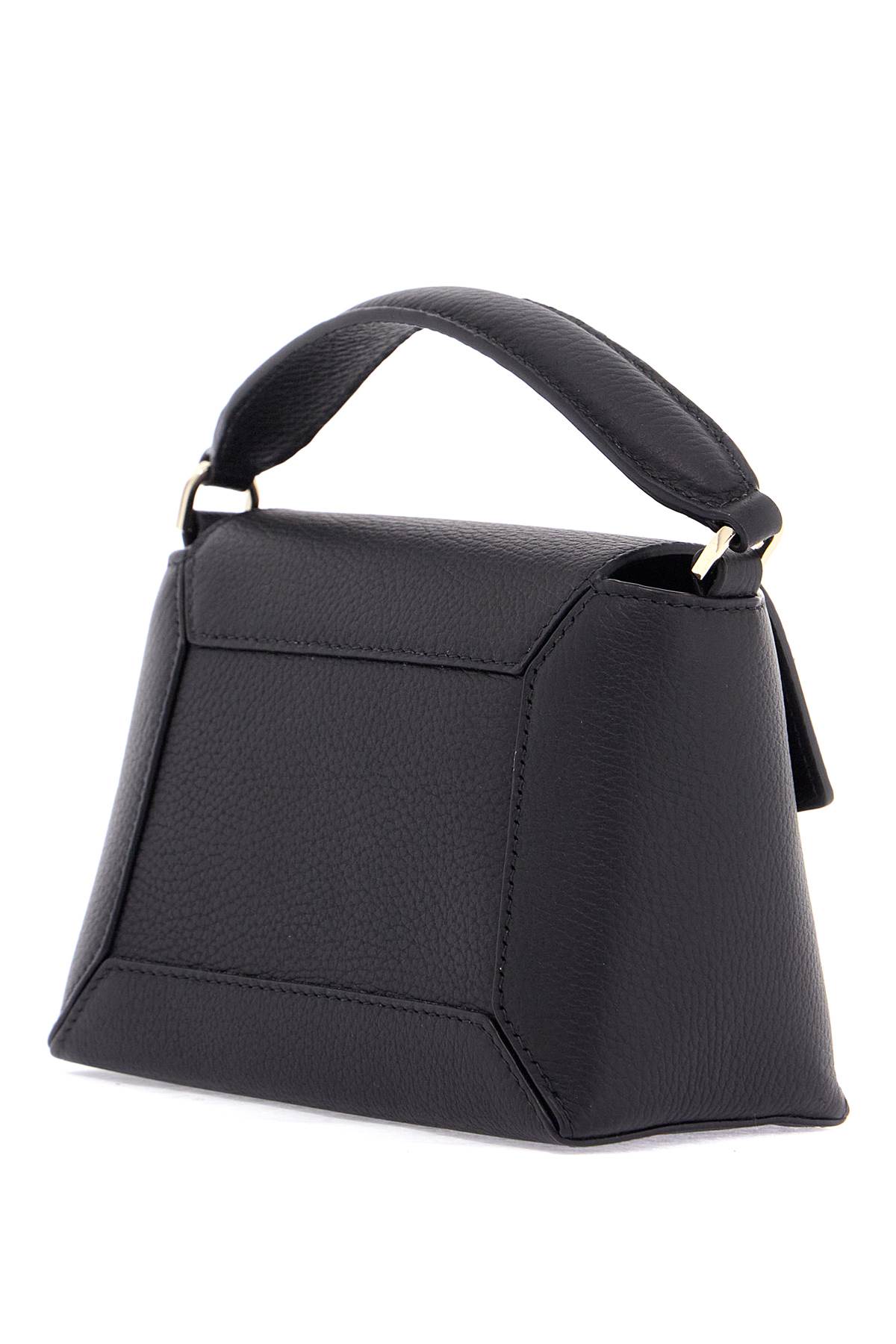 Strathberry Black Calfskin Nano Crossbody Bag With Mosaic Design In Black