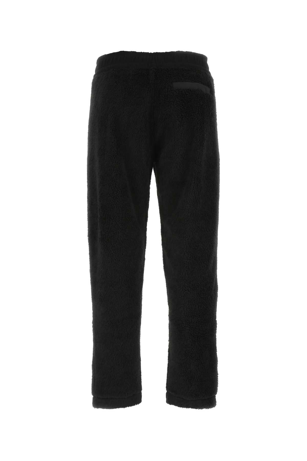 Shop Burberry Black Pile Joggers In A1189