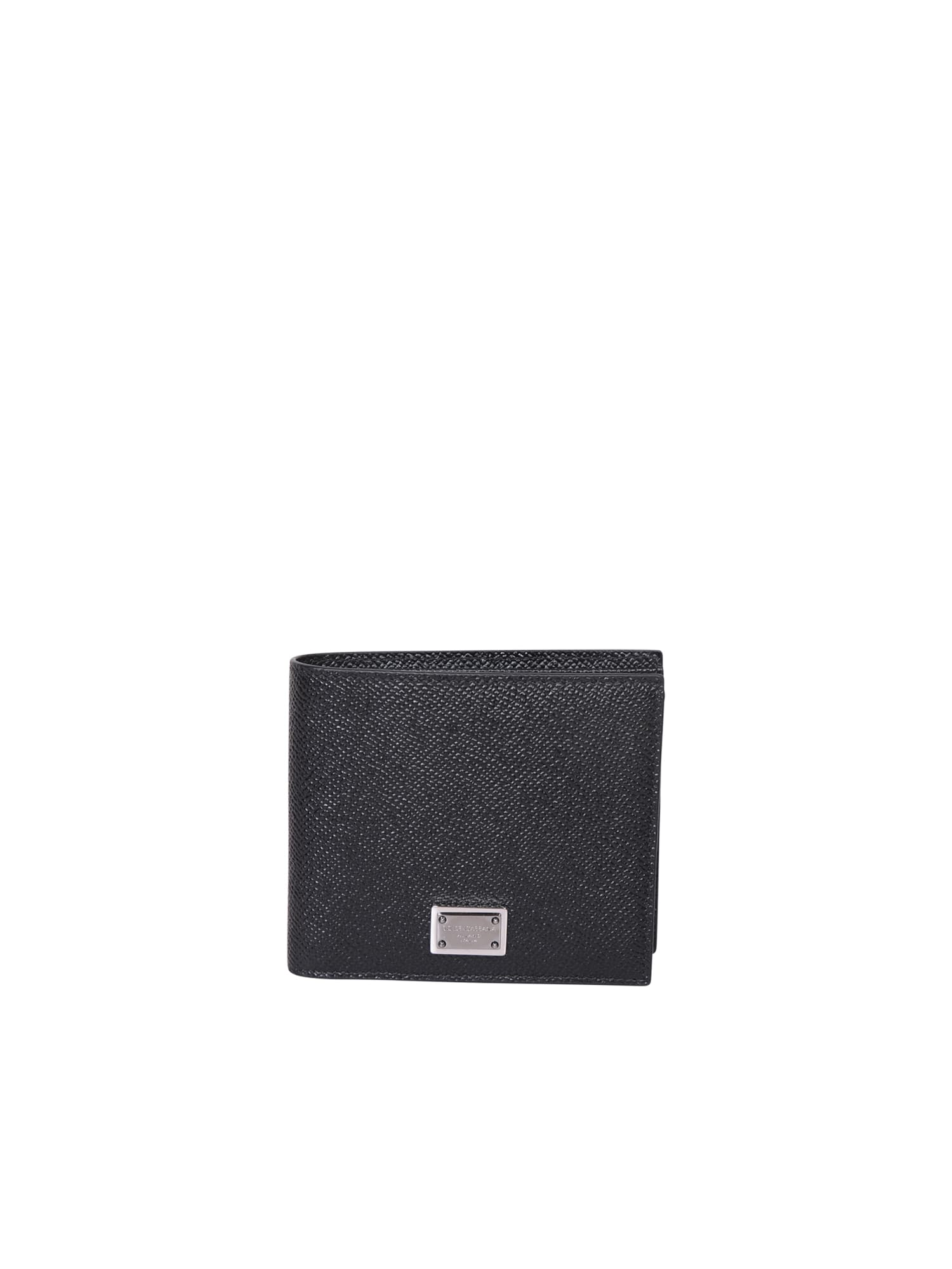 Shop Dolce & Gabbana Bi-fold Leather Wallet In Black