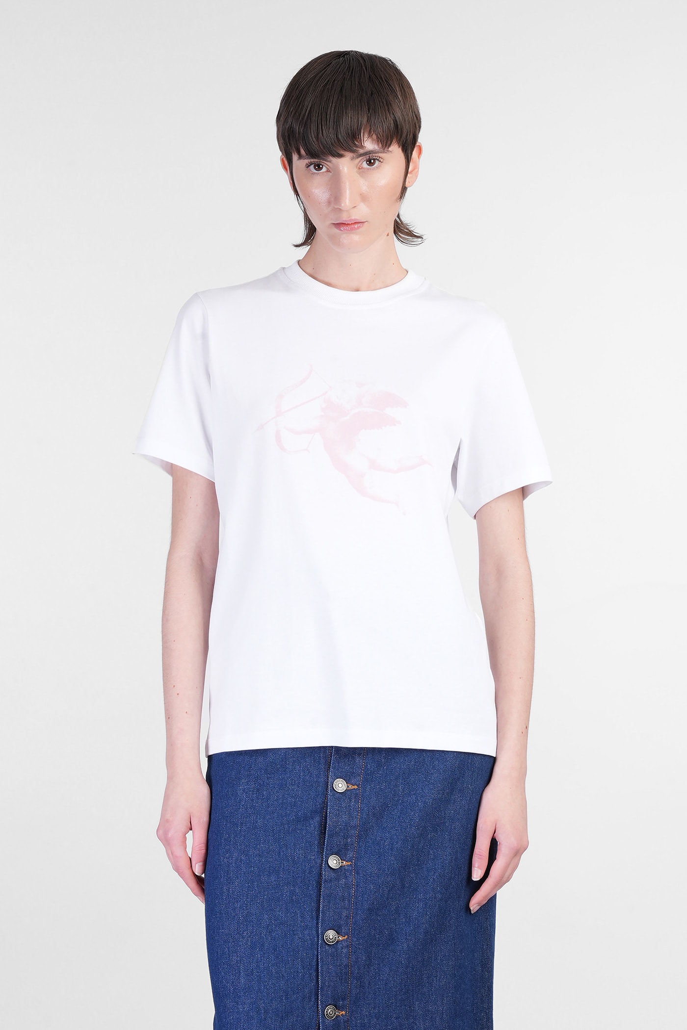 T-shirt In White Cotton