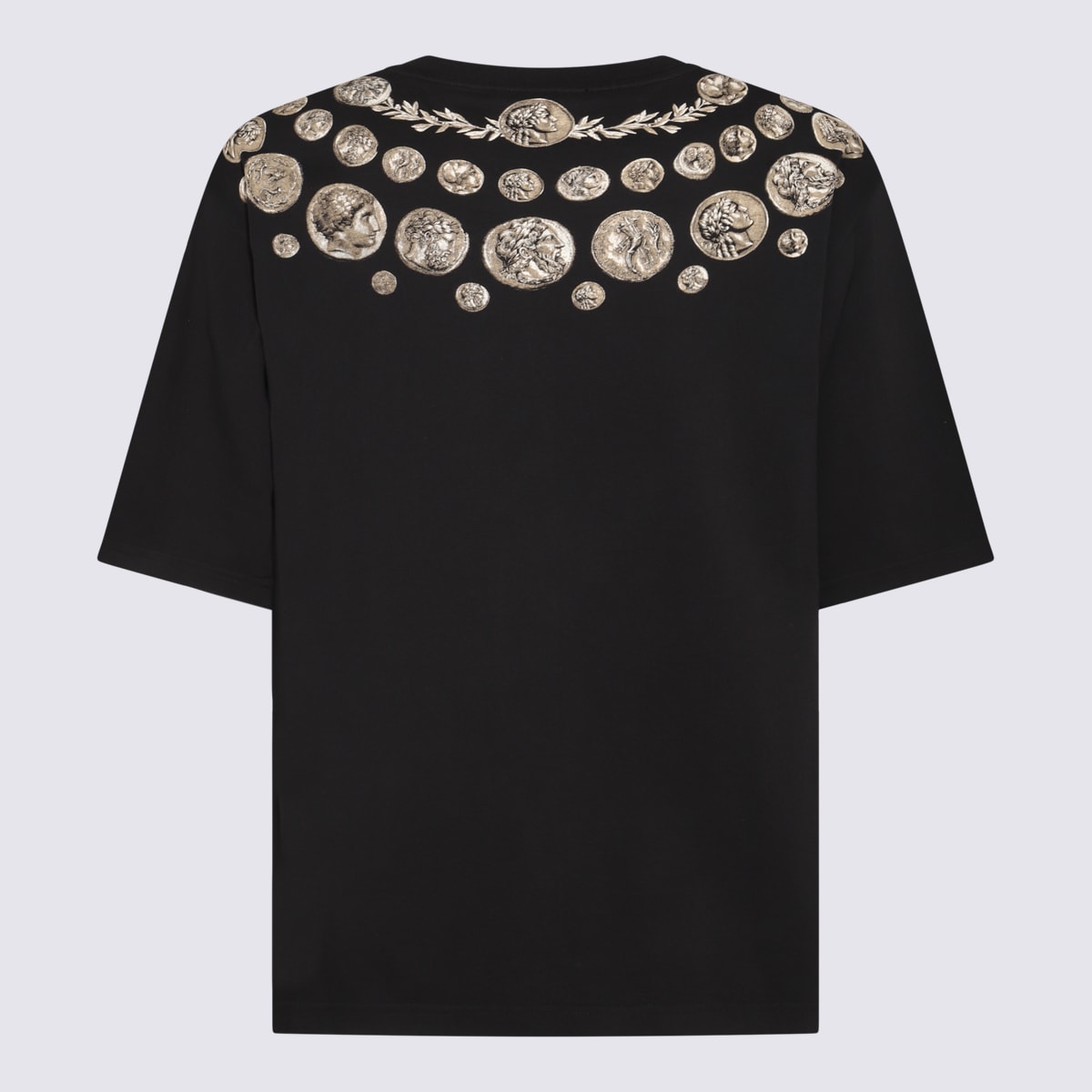 Dolce & Gabbana Black Cotton Coin Print T-shirt