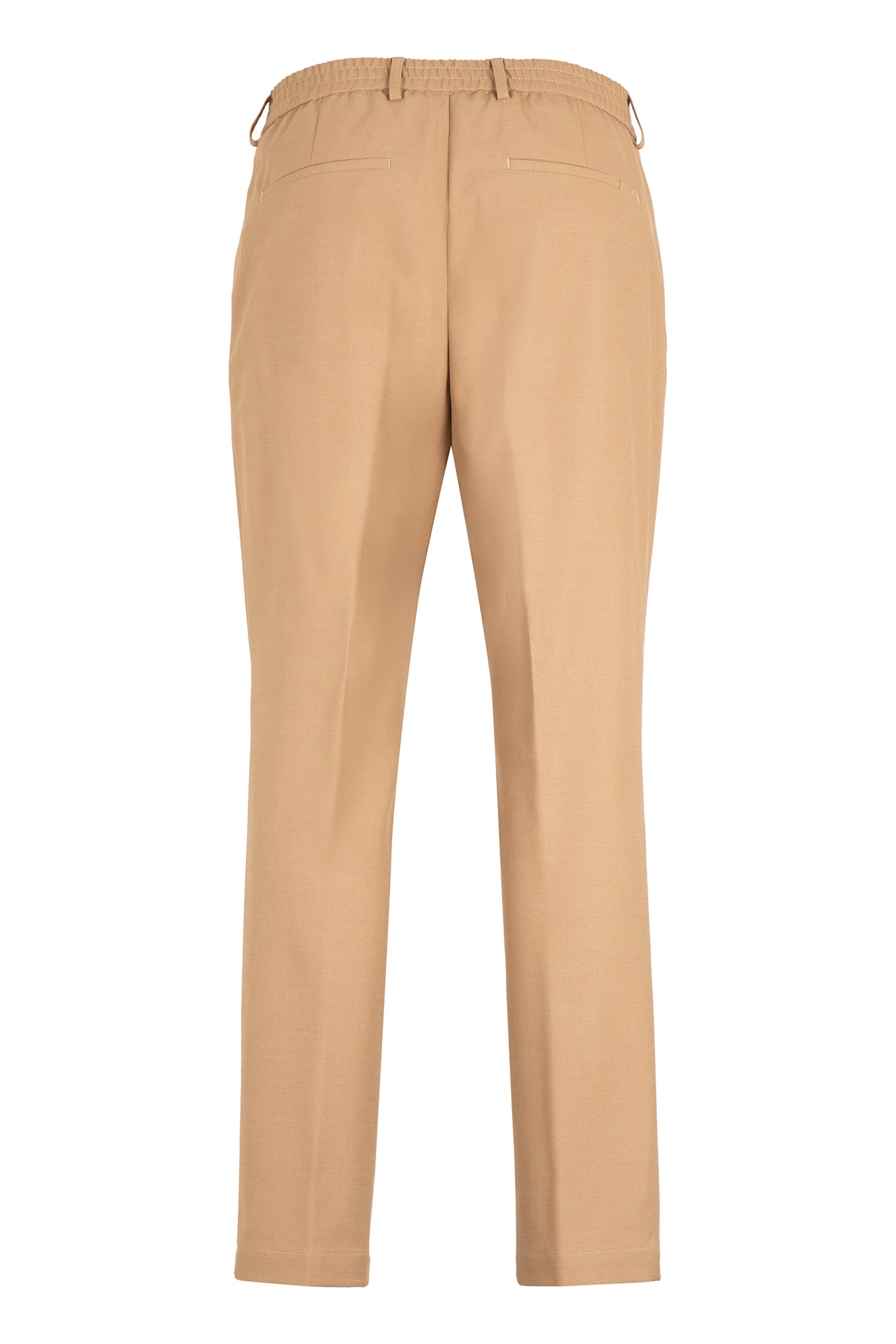 Hugo Boss Elasticated-waist Trousers In Brown