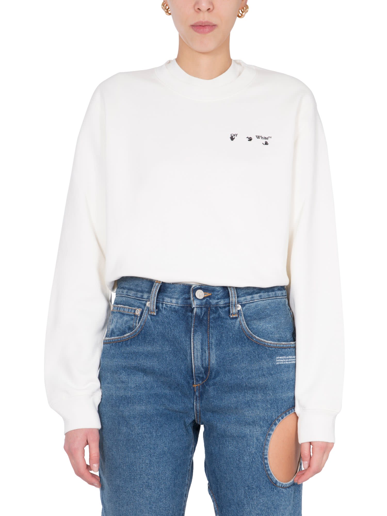 Off-White Sweatshirt With Arrow Print