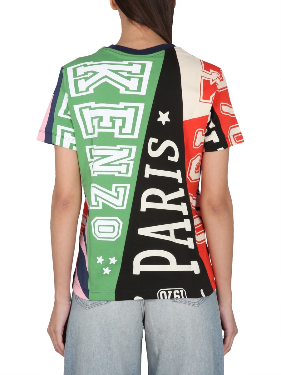 Kenzo Flags Oversize T-shirt In Multicolour