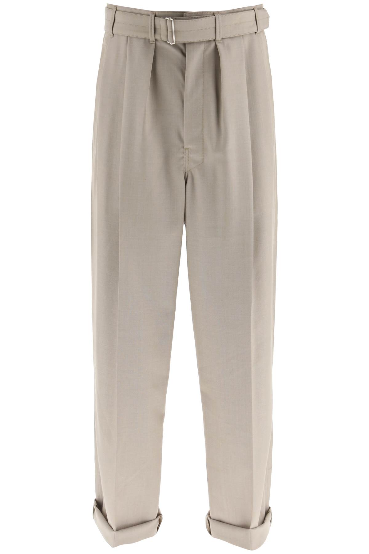 Lemaire Belted Wool Blend Trousers