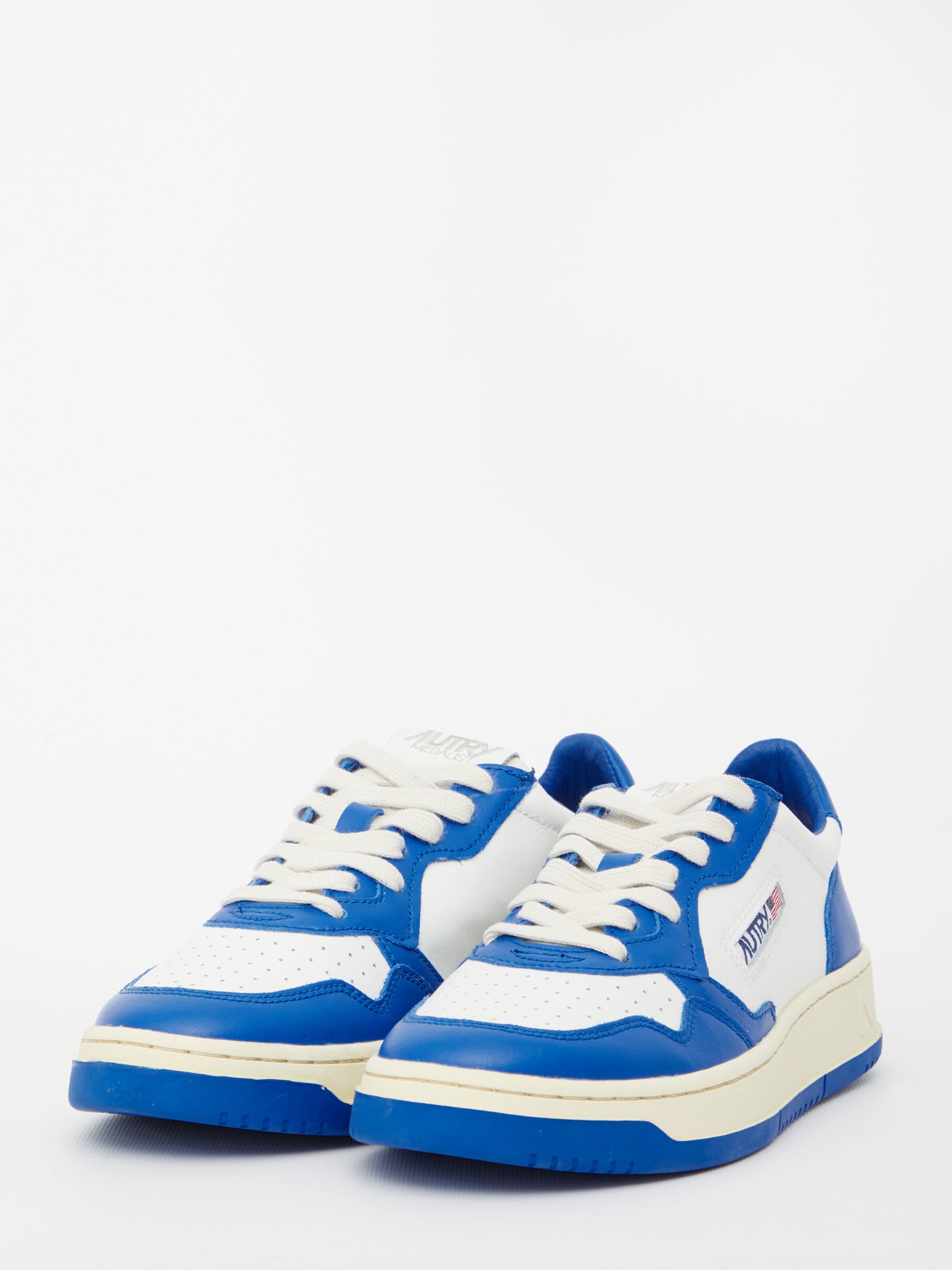 Shop Autry Medalist Blue And White Sneakers In Princ Blue
