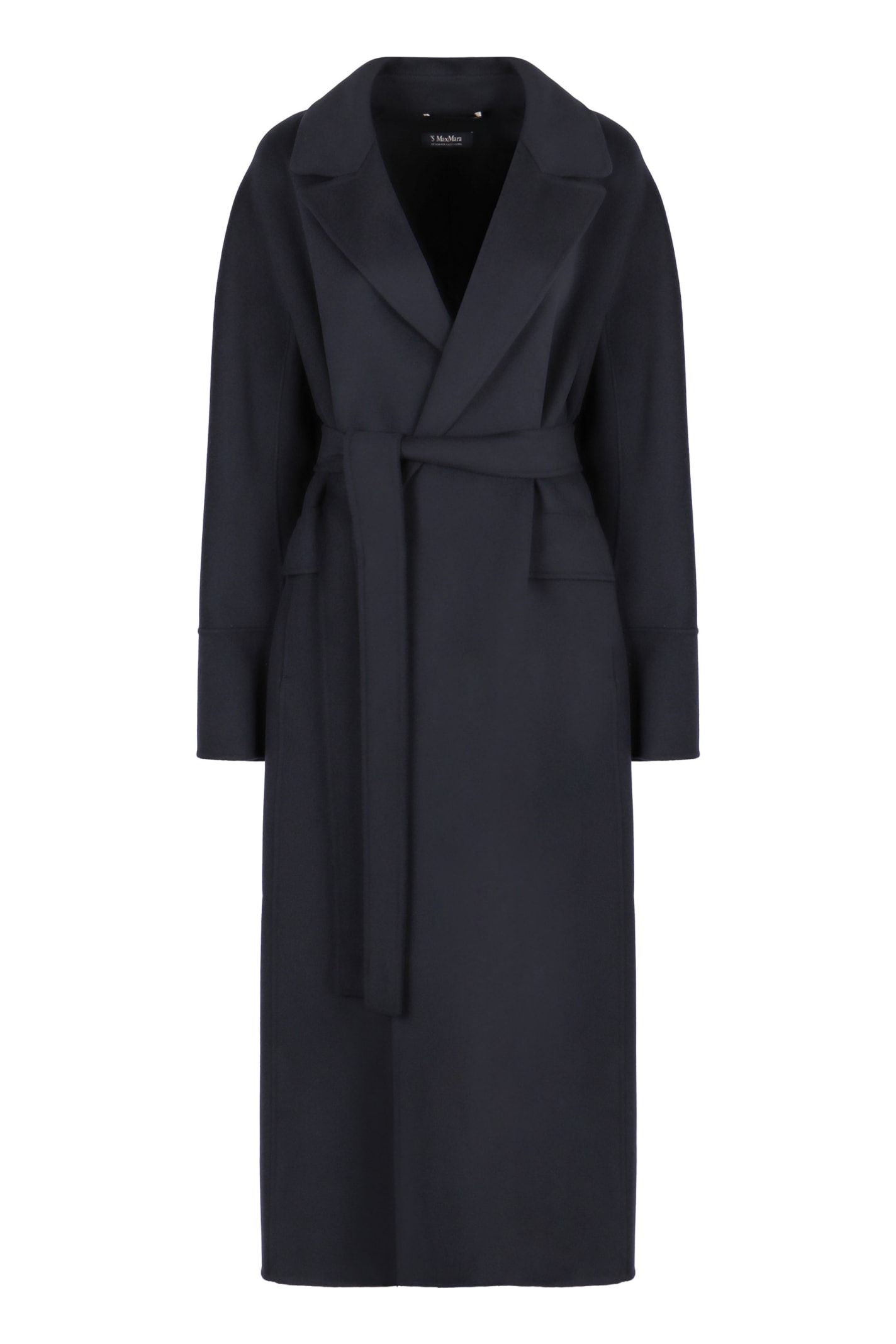 Shop 's Max Mara Malika Virgin Wool Long Coat In Blue