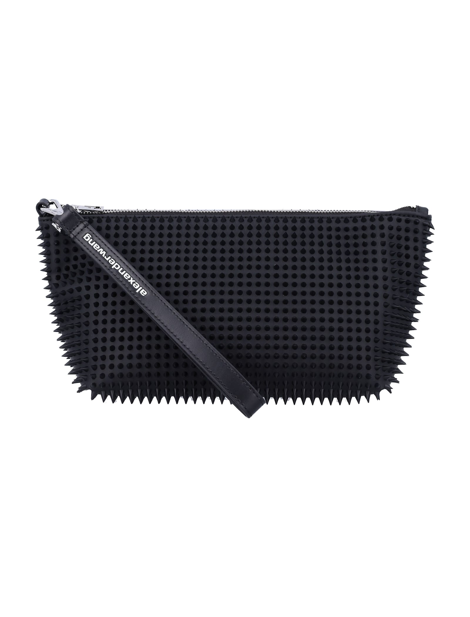 Alexander Wang Heiress Wristlet Zip Pouch In Black