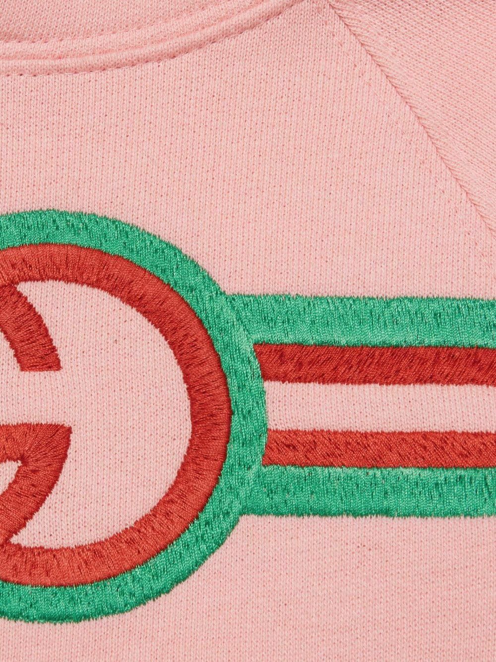 Shop Gucci Swatshirt Felted Cotton Jersey In Smooth Pink Mix