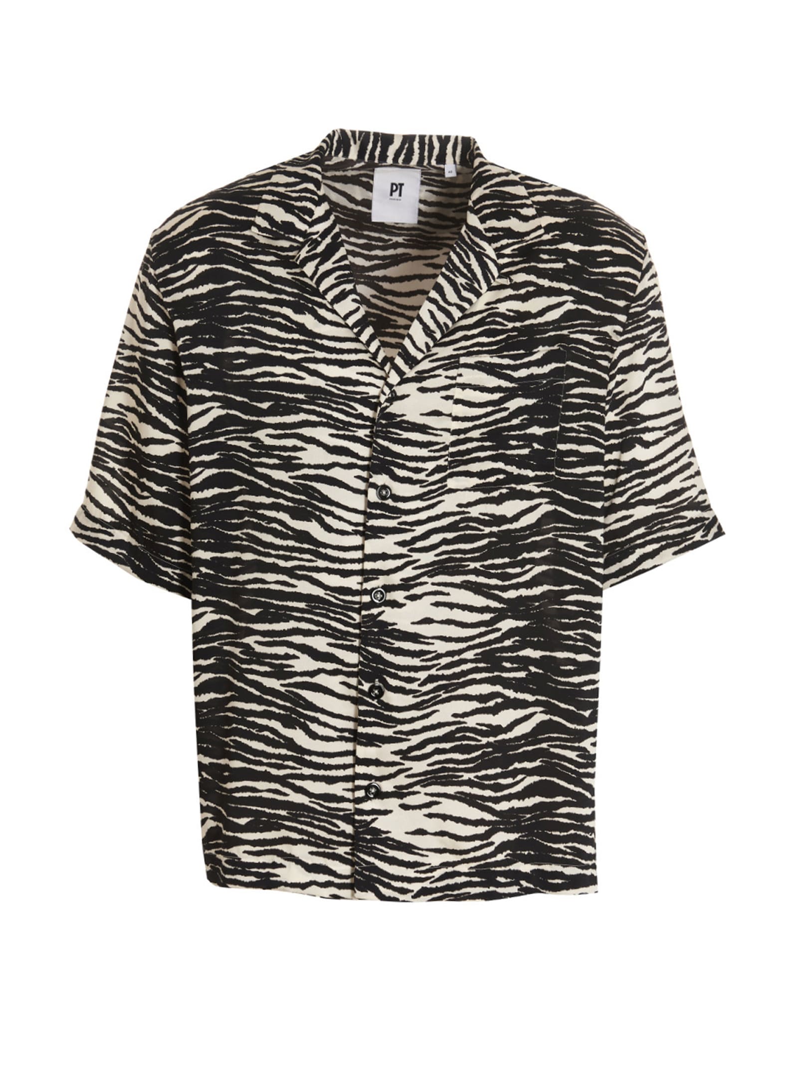 Pt01 Zebra Shirt In Black