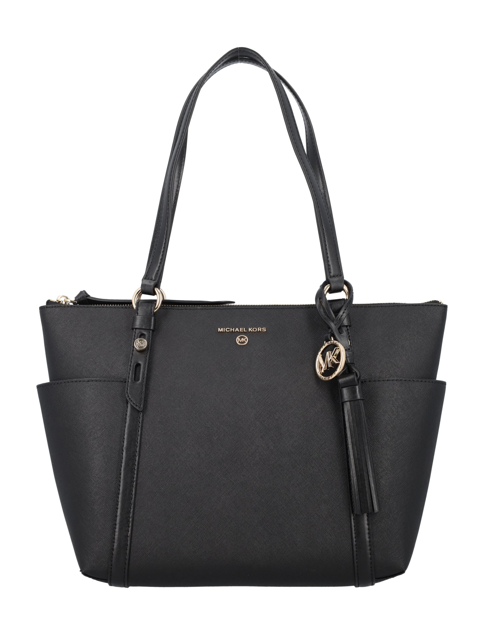 Sullivan Medium Saffiano Leather Top-Zip Tote Bag