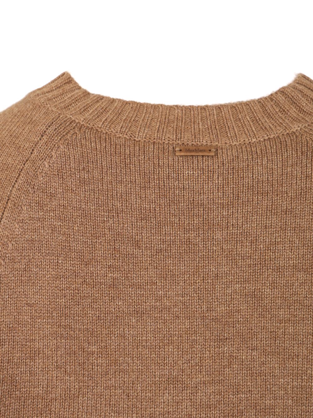 Max Mara Knitwear With Button Detail And Raglan Sleeves In Brown