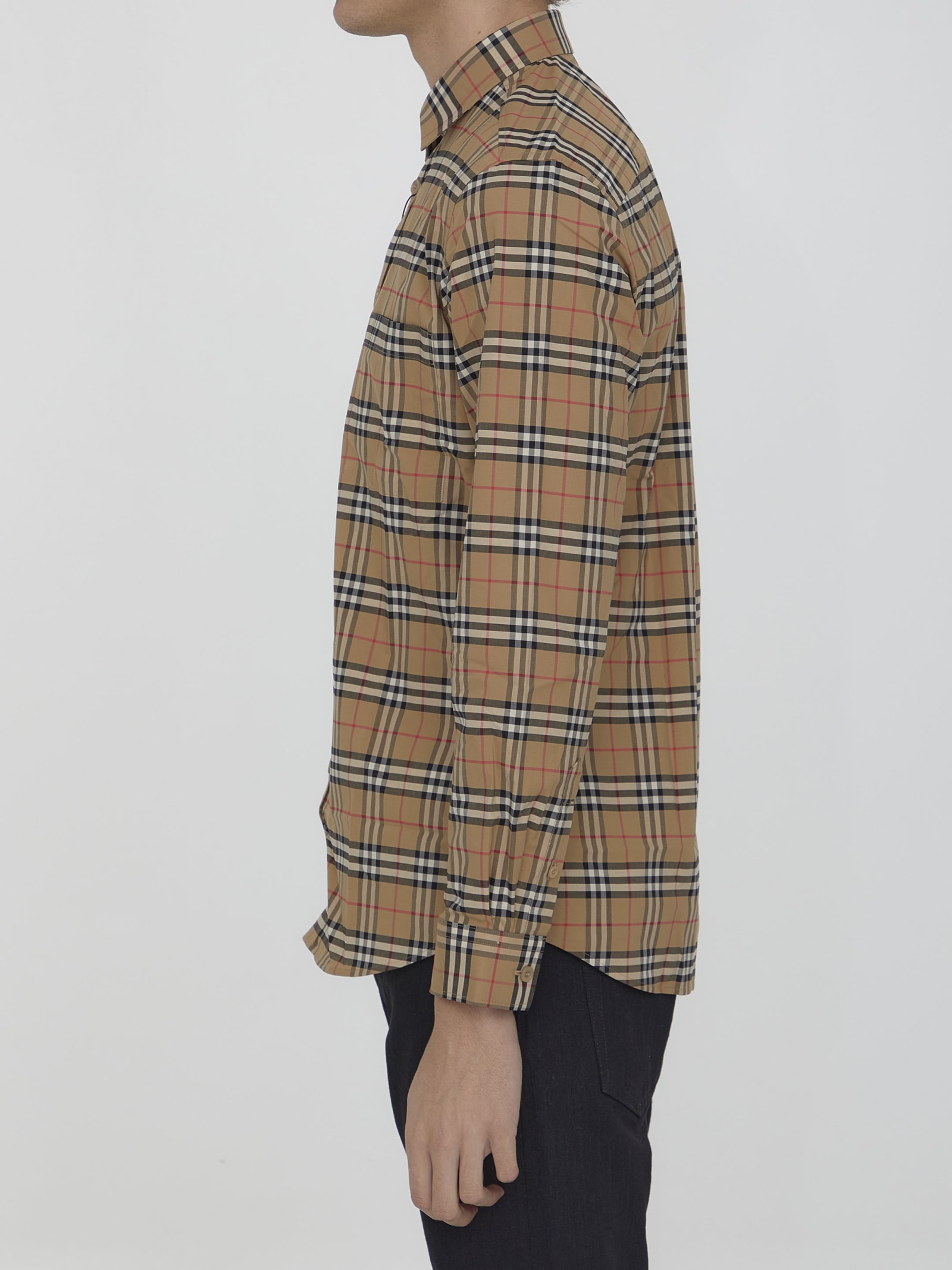 Burberry Simson Vintage Check-pattern Cotton Shirt In Multi