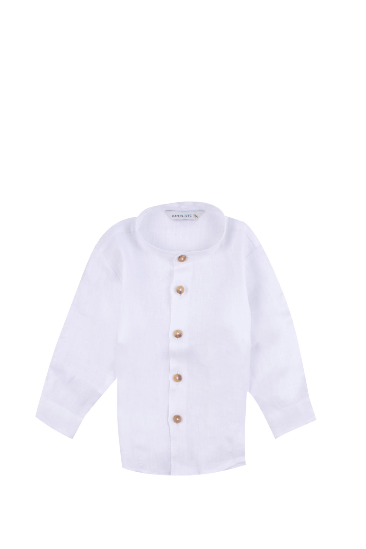 Shop Manuel Ritz Linen Shirt In White