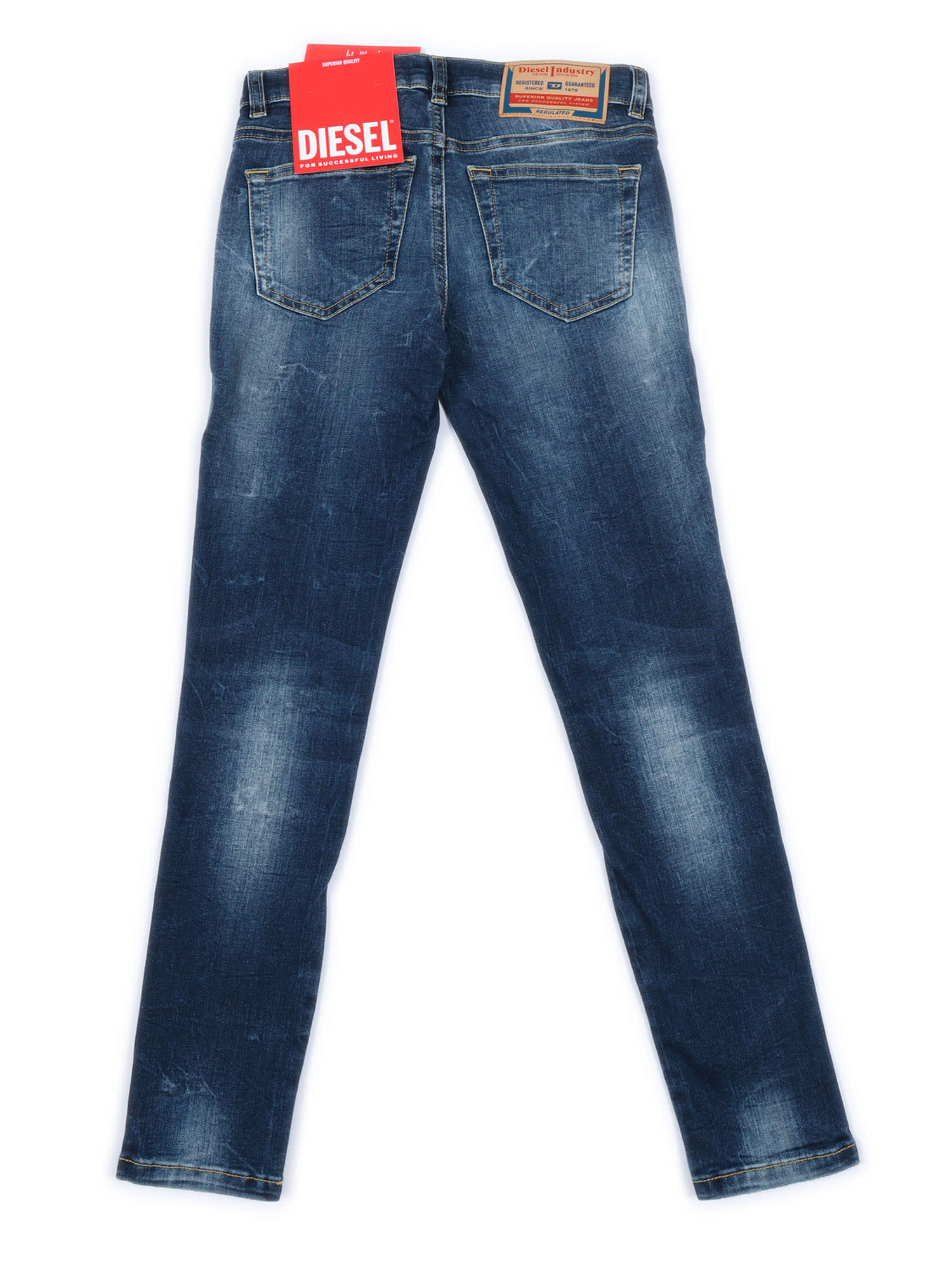 Diesel Faded-effect Jeans In Blue