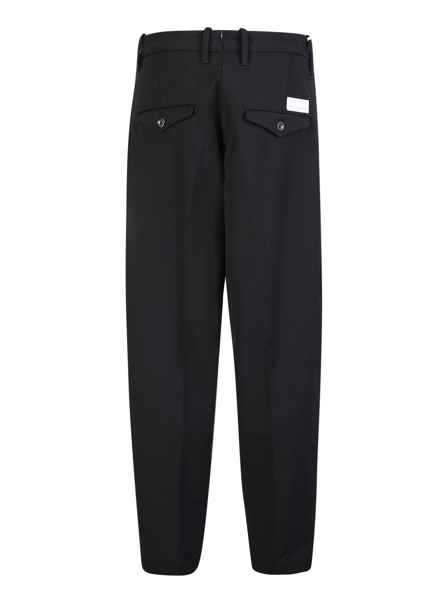 Nine In The Morning High-waisted Black Carrot Trousers In Black