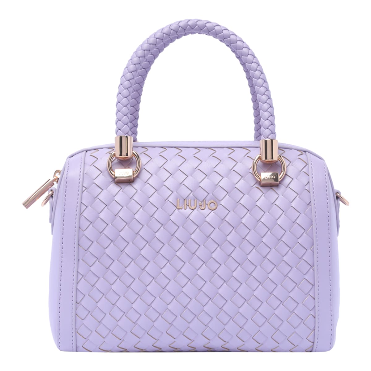 Shop Liu •jo Logo Handbag In Purple