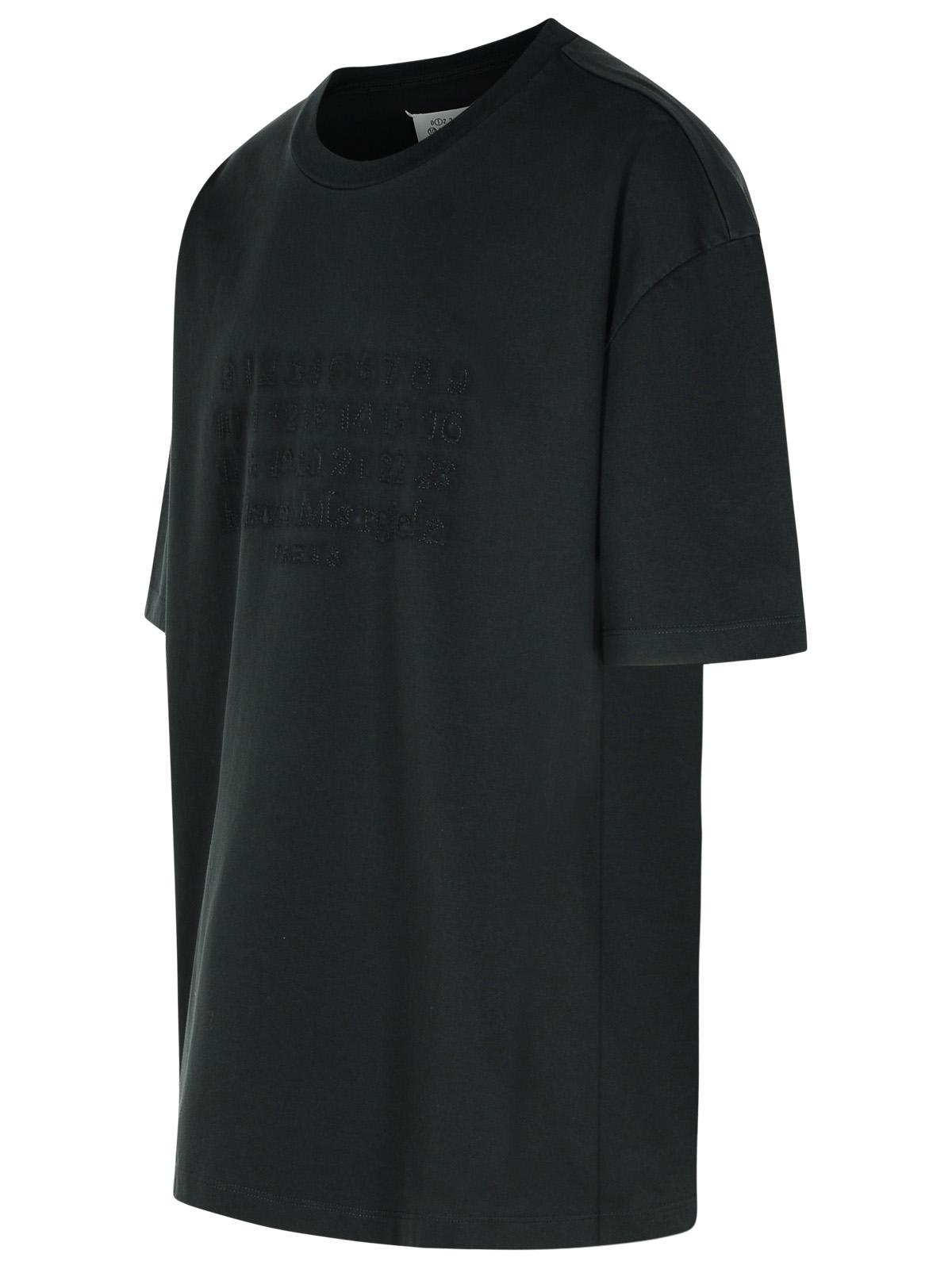 Shop Maison Margiela Black Cotton T-shirt