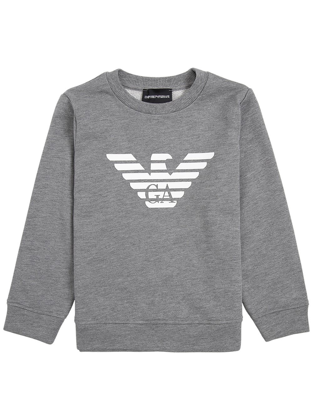 Emporio Armani Grey Modal Blend Sweatshirt With Logo