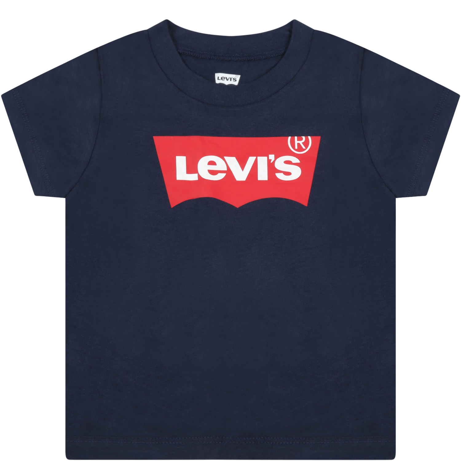 Shop Levi's Blue T-shirt For Babies With Patch Logo