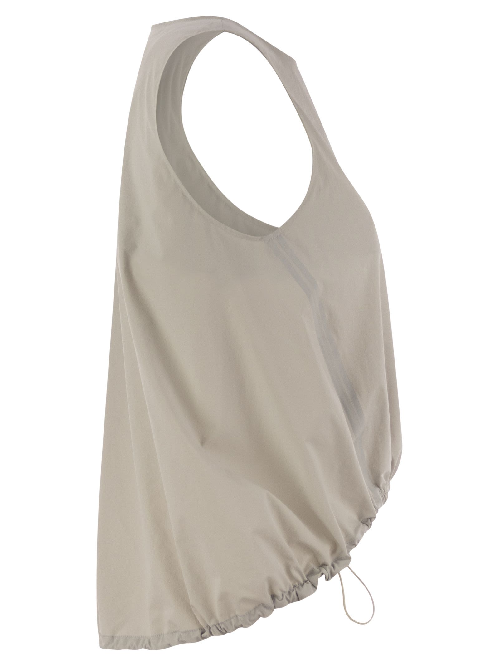 Herno Sleeveless Top In Tech Trait In Ice