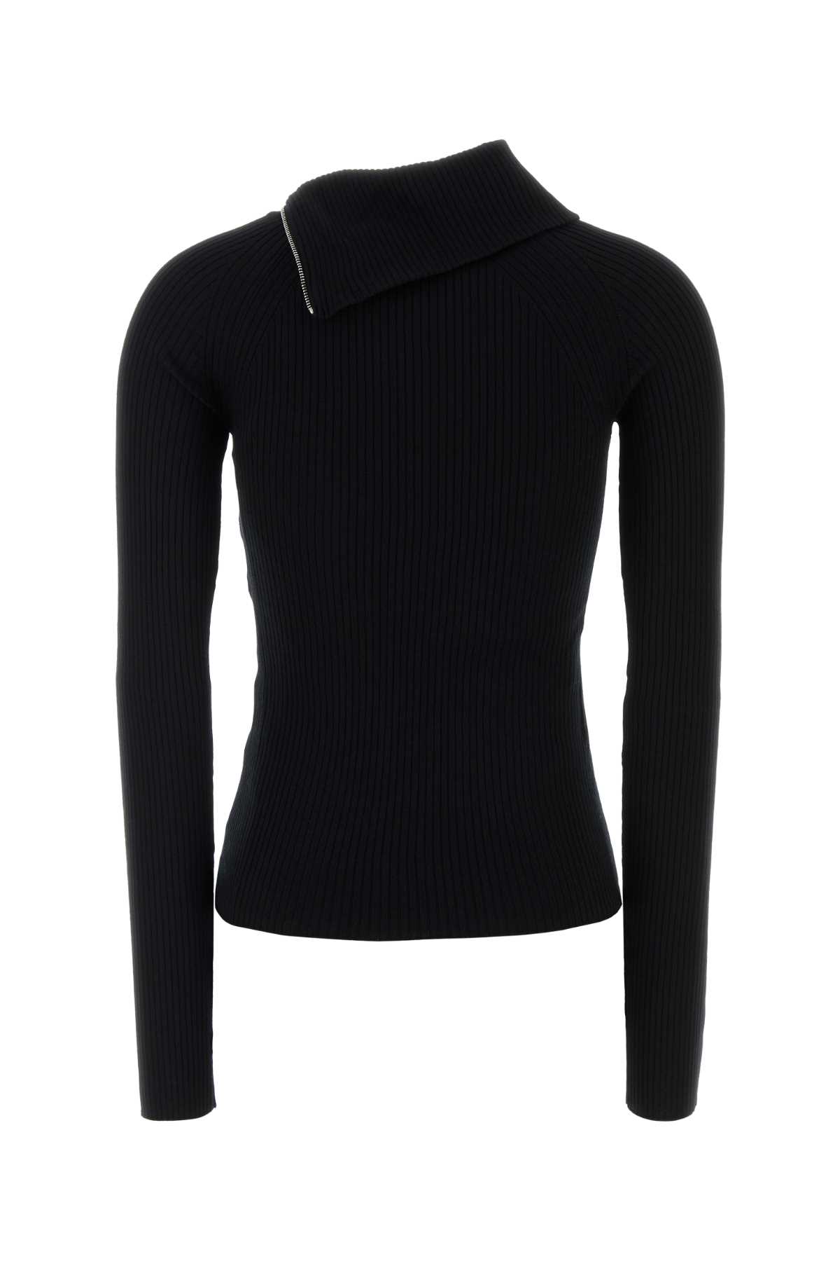 Sportmax Pinna Zipped Sweater In Black