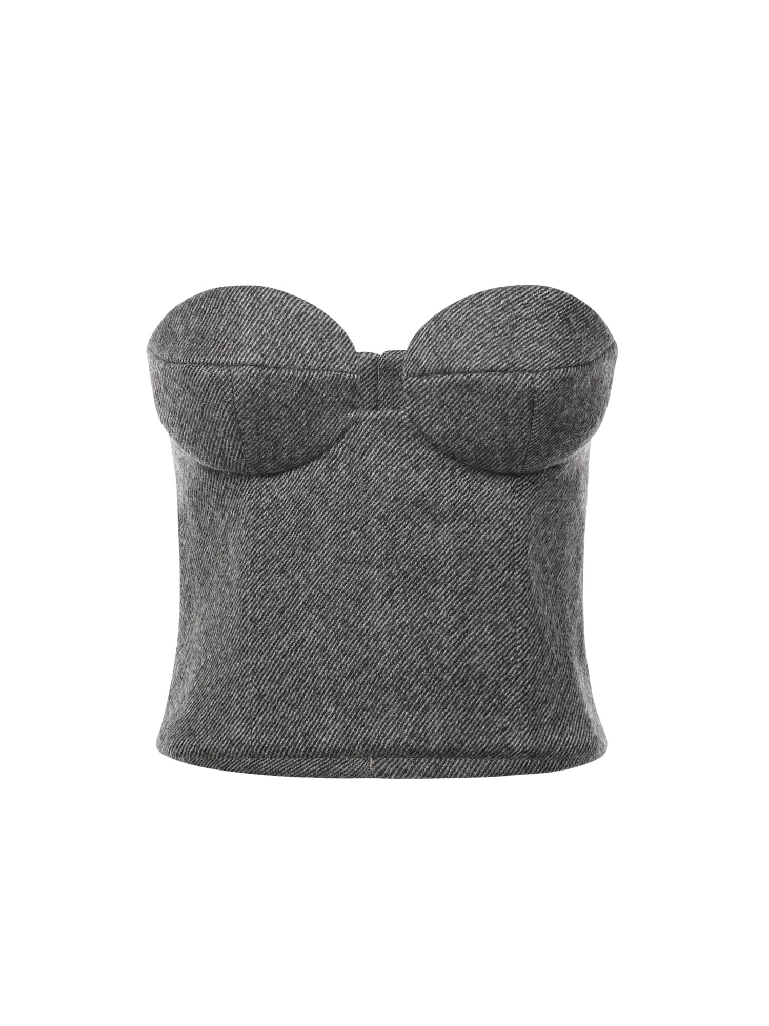 Magda Butrym Underwired Strapless Top In Gray