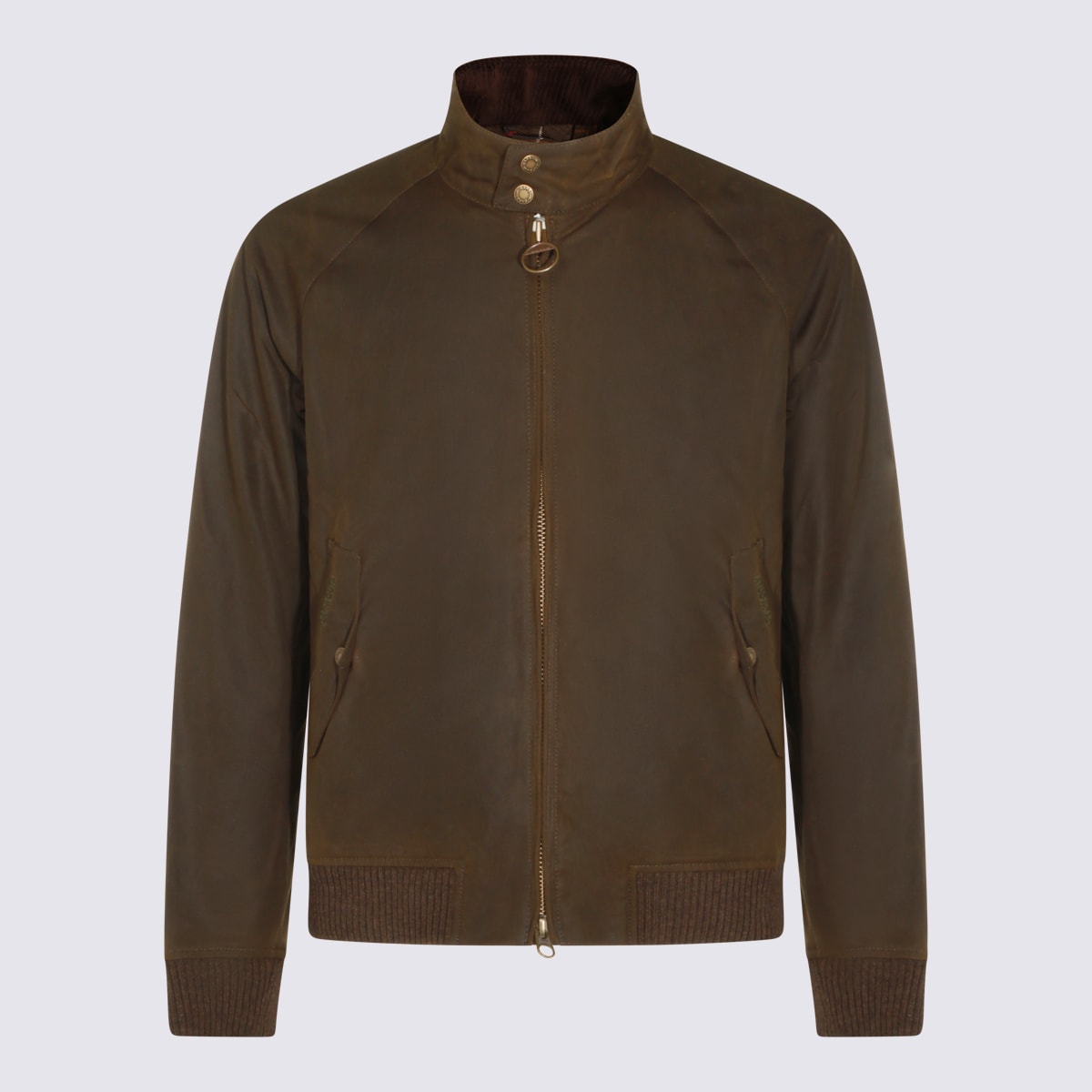 Barbour Olive Cotton Casual Jacket In Green