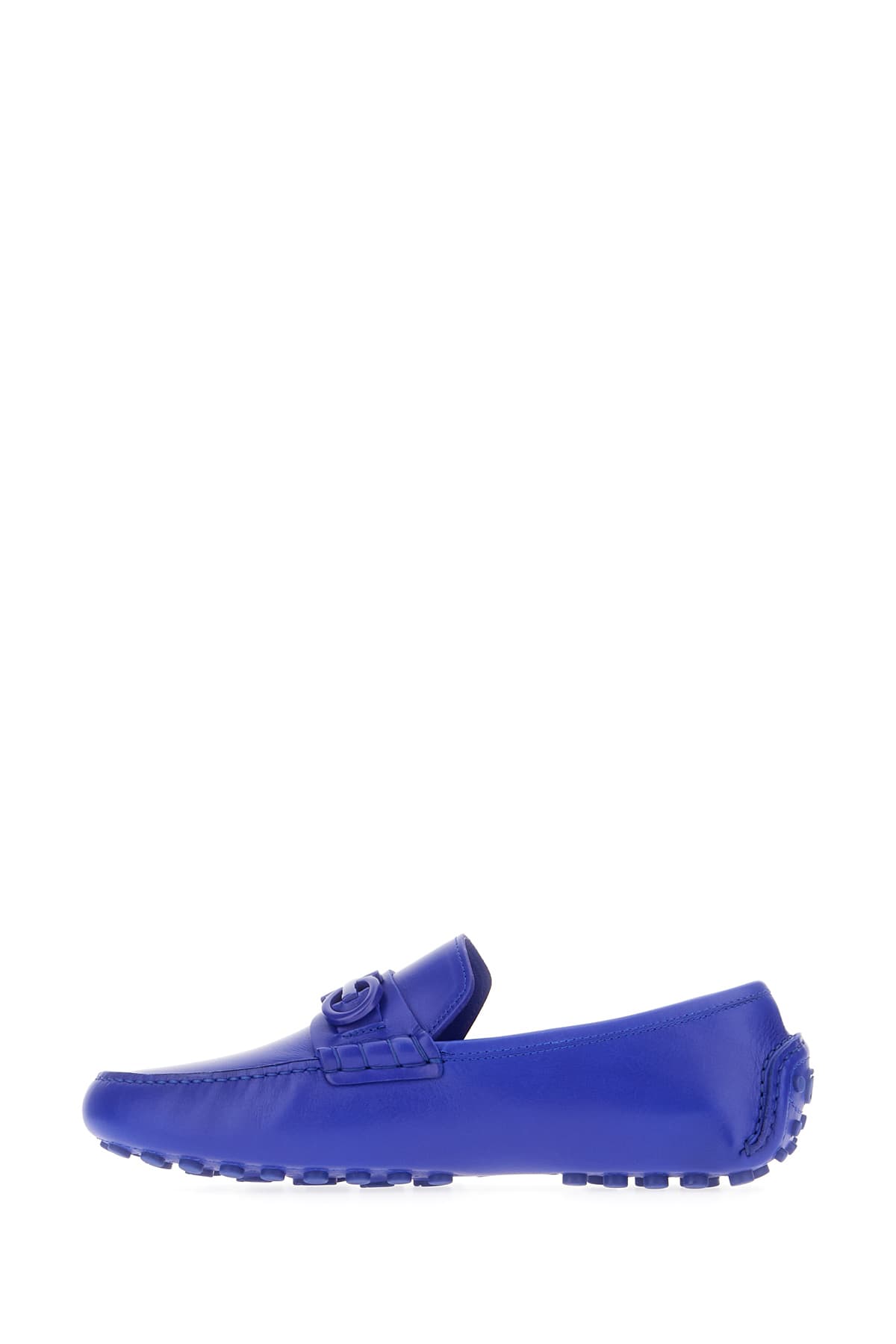 Ferragamo Electric Blue Leather Grazioso Loafers In Lapis