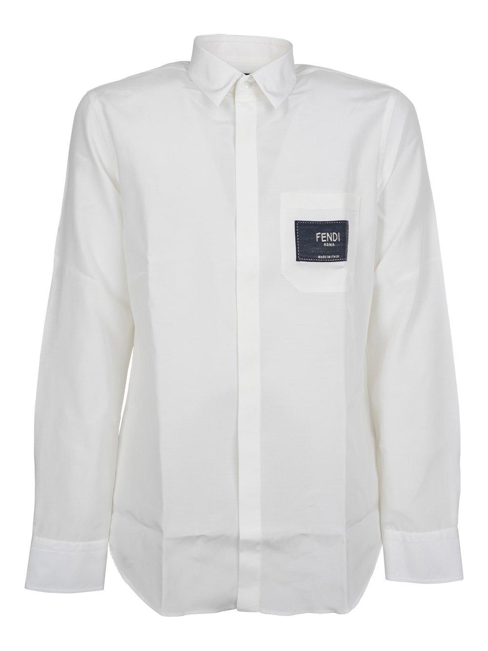 Fendi Logo Patch Buttoned Shirt
