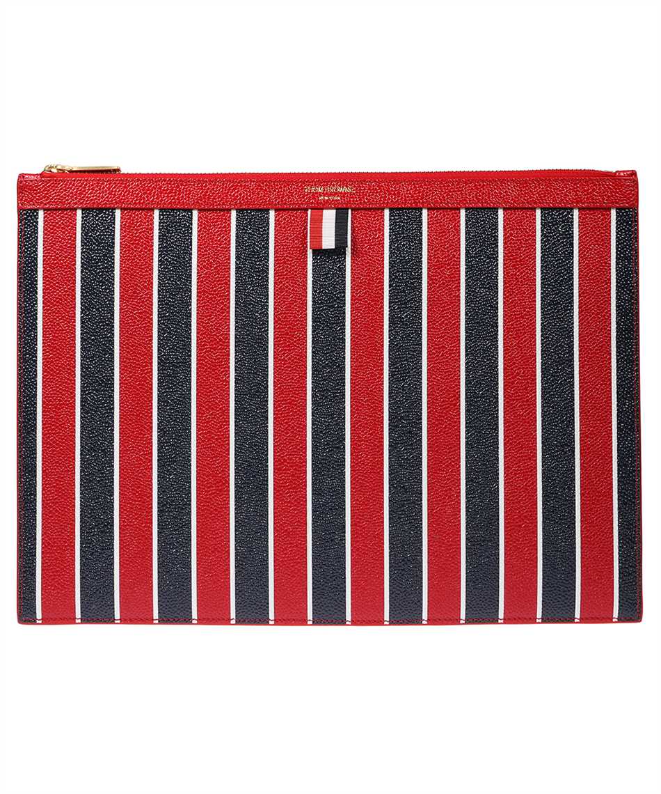THOM BROWNE LEATHER FLAT POUCH
