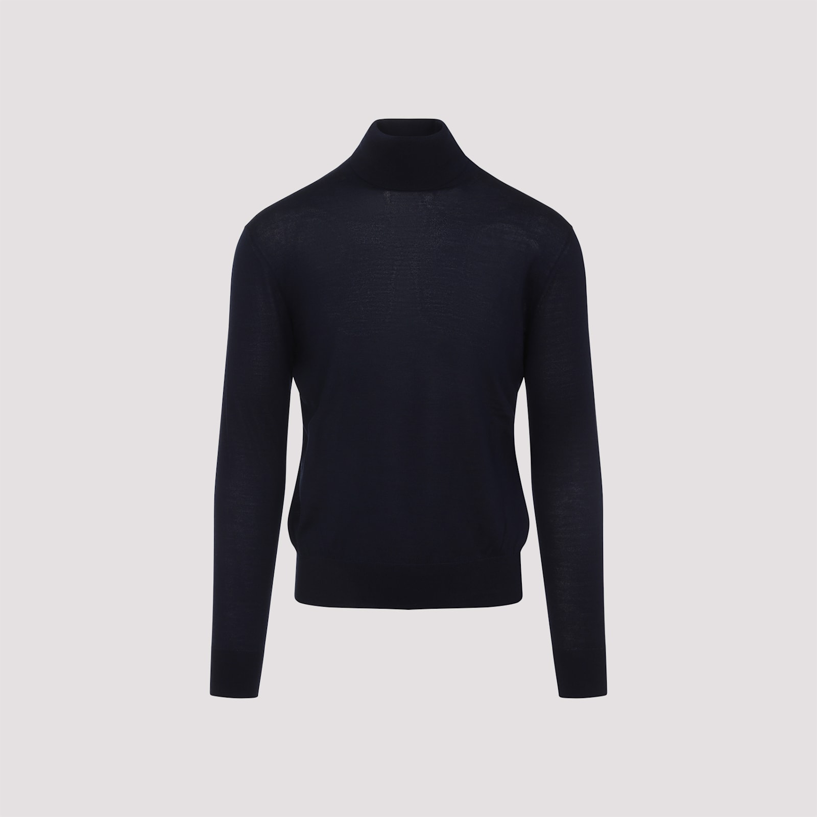 Saint Laurent Wool And Cashmere Turtleneck Pullover In Blue